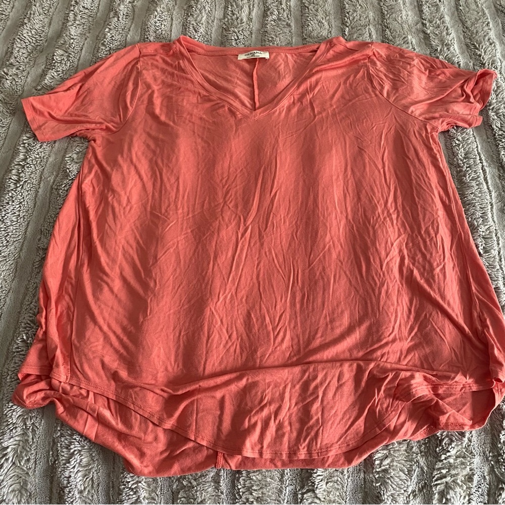 Zenana 2x coral tshirt